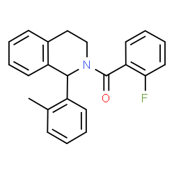 ChemSpider 2D Image | (2-Fluorophenyl)[1-(2-methylphenyl)-3,4-dihydro-2(1H)-isoquinolinyl]methanone | C23H20FNO