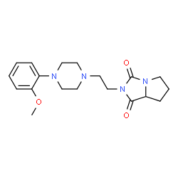 ChemSpider 2D Image | 2-{2-[4-(2-Methoxyphenyl)-1-piperazinyl]ethyl}tetrahydro-1H-pyrrolo[1,2-c]imidazole-1,3(2H)-dione | C19H26N4O3