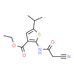 ChemSpider 2D Image | ethyl 2-(2-cyanoacetamido)-5-isopropylthiophene-3-carboxylate | C13H16N2O3S