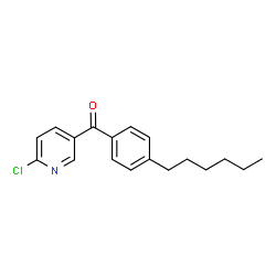ChemSpider 2D Image | (6-Chloro-3-pyridinyl)(4-hexylphenyl)methanone | C18H20ClNO