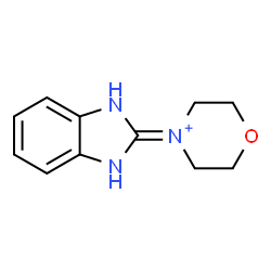 ChemSpider 2D Image | 4-(1,3-Dihydro-2H-benzimidazol-2-ylidene)morpholin-4-ium | C11H14N3O