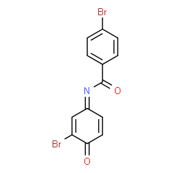 ChemSpider 2D Image | 4-Bromo-N-[(1E)-3-bromo-4-oxo-2,5-cyclohexadien-1-ylidene]benzamide | C13H7Br2NO2