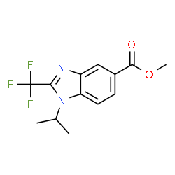 ChemSpider 2D Image | Methyl 1-isopropyl-2-(trifluoromethyl)-1H-benzimidazole-5-carboxylate | C13H13F3N2O2