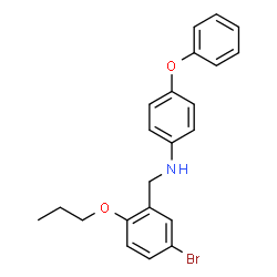 ChemSpider 2D Image | N-(5-Bromo-2-propoxybenzyl)-4-phenoxyaniline | C22H22BrNO2