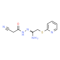 ChemSpider 2D Image | N'-(Cyanoacetyl)-2-(2-pyridinylsulfanyl)ethanehydrazonamide | C10H11N5OS