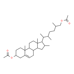 ChemSpider 2D Image | 16,22-Dimethylcholest-5-ene-3,27-diyl diacetate | C33H54O4