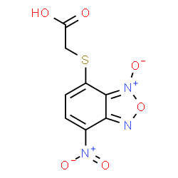 ChemSpider 2D Image | [(7-Nitro-3-oxido-2,1,3-benzoxadiazol-4-yl)sulfanyl]acetic acid | C8H5N3O6S