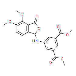 ChemSpider 2D Image | Dimethyl 5-[(4,5-dimethoxy-3-oxo-1,3-dihydro-2-benzofuran-1-yl)amino]isophthalate | C20H19NO8