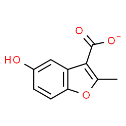 ChemSpider 2D Image | 5-Hydroxy-2-methyl-1-benzofuran-3-carboxylate | C10H7O4