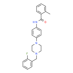ChemSpider 2D Image | N-{4-[4-(2-Fluorobenzyl)-1-piperazinyl]phenyl}-2-methylbenzamide | C25H26FN3O