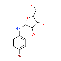 ChemSpider 2D Image | N-(4-Bromophenyl)pentofuranosylamine | C11H14BrNO4