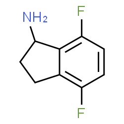 ChemSpider 2D Image | 4,7-Difluoro-1-indanamine | C9H9F2N