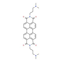 ChemSpider 2D Image | 2,9-Bis[3-(dimethylamino)propyl]isoquinolino[4',5',6':6,5,10]anthra[2,1,9-def]isoquinoline-1,3,8,10(2H,9H)-tetrone | C34H32N4O4