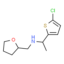 ChemSpider 2D Image | 1-(5-Chloro-2-thienyl)-N-(tetrahydro-2-furanylmethyl)ethanamine | C11H16ClNOS