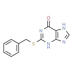 ChemSpider 2D Image | 2-(Benzylsulfanyl)-1,7-dihydro-6H-purin-6-one | C12H10N4OS