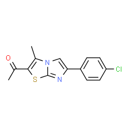 ChemSpider 2D Image | 1-[6-(4-Chlorophenyl)-3-methylimidazo[2,1-b][1,3]thiazol-2-yl]ethanone | C14H11ClN2OS