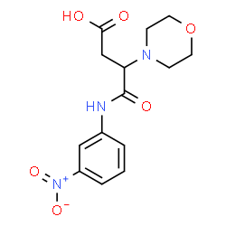 ChemSpider 2D Image | 3-(4-Morpholinyl)-4-[(3-nitrophenyl)amino]-4-oxobutanoic acid | C14H17N3O6