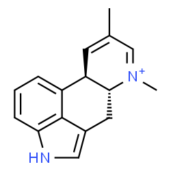 ChemSpider 2D Image | 6,8-Dimethyl-6,7,8,9-tetradehydroergolin-6-ium | C16H17N2