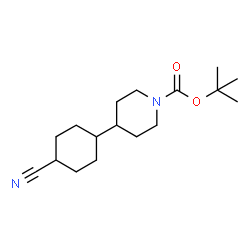 ChemSpider 2D Image | 2-Methyl-2-propanyl 4-(4-cyanocyclohexyl)-1-piperidinecarboxylate | C17H28N2O2