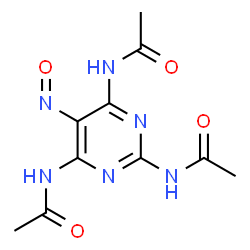 ChemSpider 2D Image | N,N',N''-(5-Nitroso-2,4,6-pyrimidinetriyl)triacetamide | C10H12N6O4