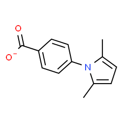 ChemSpider 2D Image | 4-(2,5-Dimethyl-1H-pyrrol-1-yl)benzoate | C13H12NO2