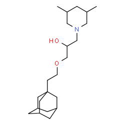 ChemSpider 2D Image | 1-[2-(Adamantan-1-yl)ethoxy]-3-(3,5-dimethyl-1-piperidinyl)-2-propanol | C22H39NO2