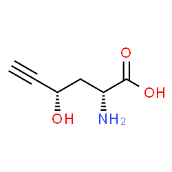 ChemSpider 2D Image | 2R-amino-4S-hydroxy-5-hexynoic acid | C6H9NO3