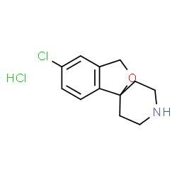 ChemSpider 2D Image | 5-chloro-3H-spiro[isobenzofuran-1,4'-piperidine] hydrochloride | C12H15Cl2NO