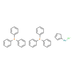 ChemSpider 2D Image | 1,3-Cyclopentadien-1-ylruthenium(1+) chloride - triphenylphosphine (1:1:2) | C41H35ClP2Ru