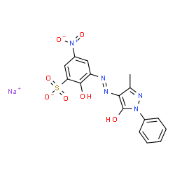 ChemSpider 2D Image | Acid Orange 74 | C16H12N5NaO7S