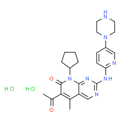 ChemSpider 2D Image | Palbociclib hydrochloride | C24H31Cl2N7O2