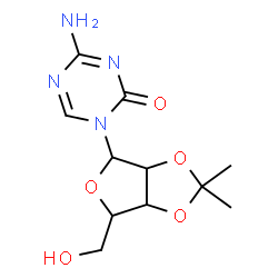 ChemSpider 2D Image | 4-Amino-1-(2,3-O-isopropylidenepentofuranosyl)-1,3,5-triazin-2(1H)-one | C11H16N4O5