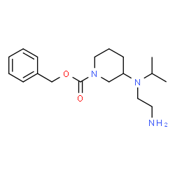 ChemSpider 2D Image | Benzyl 3-[(2-aminoethyl)(isopropyl)amino]-1-piperidinecarboxylate | C18H29N3O2