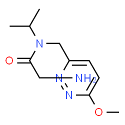 ChemSpider 2D Image | N-Isopropyl-N-[(6-methoxy-3-pyridazinyl)methyl]glycinamide | C11H18N4O2