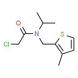 ChemSpider 2D Image | 2-Chloro-N-isopropyl-N-[(3-methyl-2-thienyl)methyl]acetamide | C11H16ClNOS
