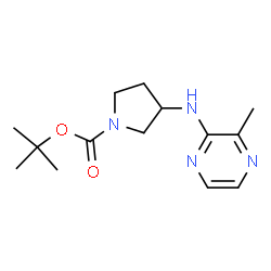 ChemSpider 2D Image | tert-Butyl 3-((3-methylpyrazin-2-yl)amino)pyrrolidine-1-carboxylate | C14H22N4O2