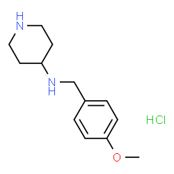ChemSpider 2D Image | N-(4-Methoxybenzyl)piperidin-4-amine hydrochloride | C13H21ClN2O