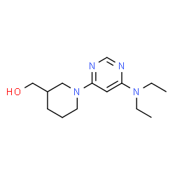 ChemSpider 2D Image | (1-(6-(Diethylamino)pyrimidin-4-yl)piperidin-3-yl)methanol | C14H24N4O