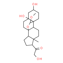 ChemSpider 2D Image | 3,5,21-Trihydroxy-19-methoxy-8,19-epoxypregnan-20-one | C22H34O6
