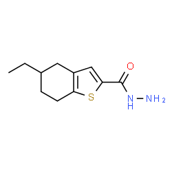 ChemSpider 2D Image | 5-Ethyl-4,5,6,7-tetrahydro-1-benzothiophene-2-carbohydrazide | C11H16N2OS