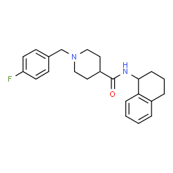 ChemSpider 2D Image | 1-(4-Fluorobenzyl)-N-(1,2,3,4-tetrahydro-1-naphthalenyl)-4-piperidinecarboxamide | C23H27FN2O