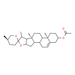 ChemSpider 2D Image | (8xi,9xi,14xi,16xi,17xi,20xi,22xi,25R)-Spirost-5-en-3-yl acetate | C29H44O4