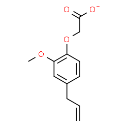 ChemSpider 2D Image | (4-Allyl-2-methoxyphenoxy)acetate | C12H13O4