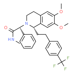 ChemSpider 2D Image | (2S)-2-[(1S)-6,7-Dimethoxy-1-{2-[4-(trifluoromethyl)phenyl]ethyl}-3,4-dihydro-2(1H)-isoquinolinyl]-N-methyl-2-phenylacetamide | C29H31F3N2O3