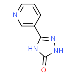 ChemSpider 2D Image | 5-(pyridin-3-yl)-1,2-dihydro-1,2,4-triazol-3-one | C7H6N4O