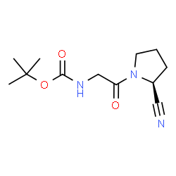 ChemSpider 2D Image | TERT-BUTYL N-{2-[(2S)-2-CYANOPYRROLIDIN-1-YL]-2-OXOETHYL}CARBAMATE | C12H19N3O3