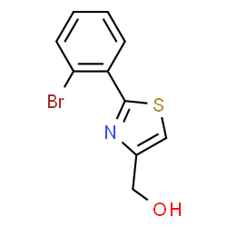ChemSpider 2D Image | (2-(2-bromophenyl)thiazol-4-yl)methanol | C10H8BrNOS