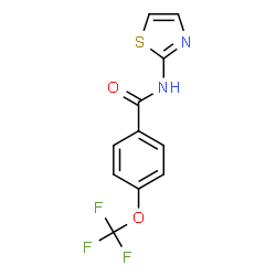 ChemSpider 2D Image | N-(1,3-Thiazol-2-yl)-4-(trifluoromethoxy)benzamide | C11H7F3N2O2S