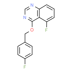 ChemSpider 2D Image | 5-Fluoro-4-[(4-fluorobenzyl)oxy]quinazoline | C15H10F2N2O
