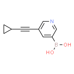ChemSpider 2D Image | (5-(Cyclopropylethynyl)pyridin-3-yl)boronic acid | C10H10BNO2